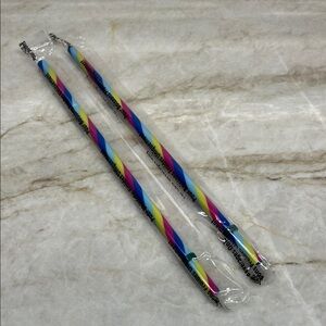 🆕 Starbucks Rainbow Swirl straws - set of 2 🌈